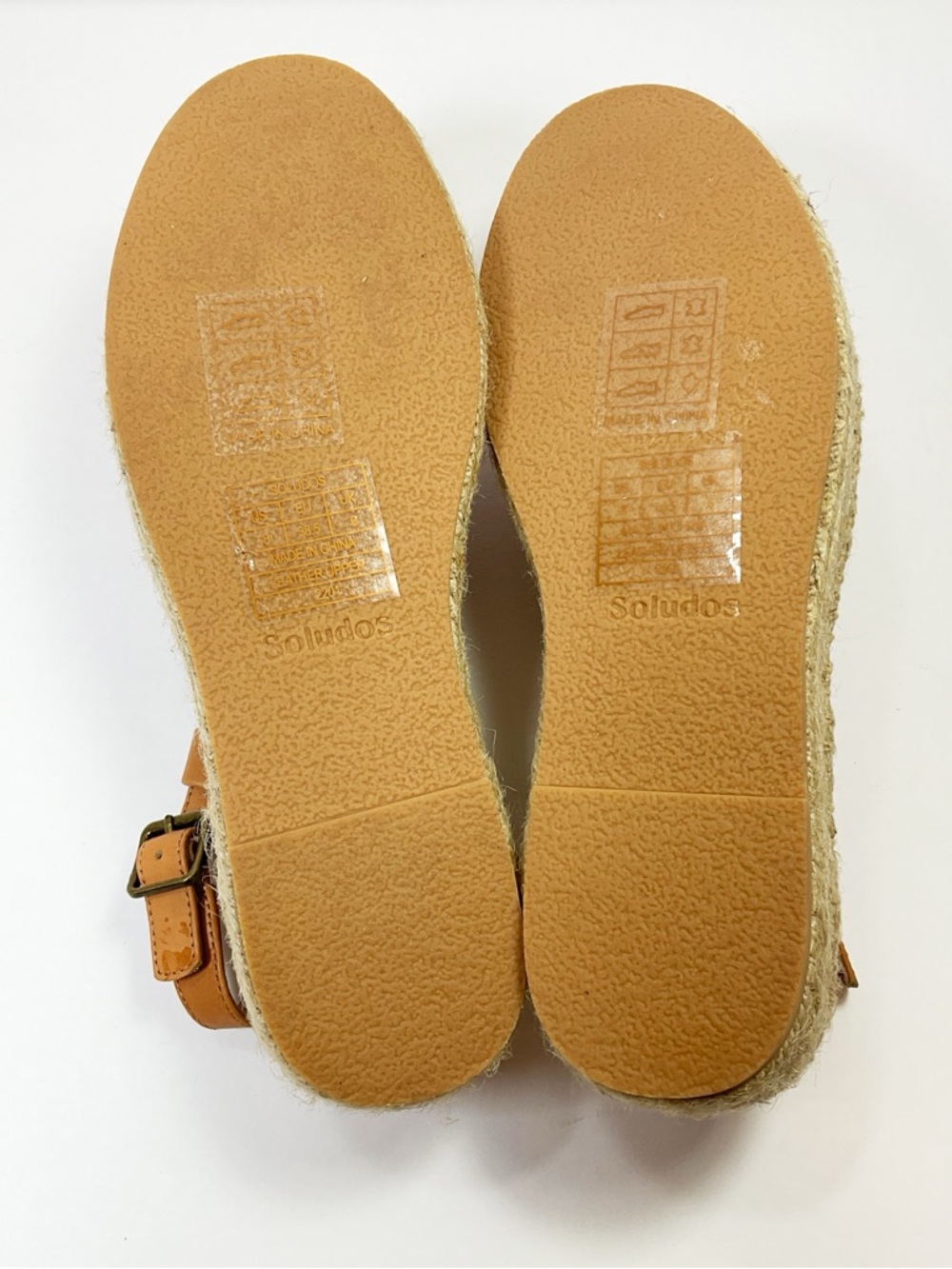 Soludos Sanibel Leather Fisherman Espadrille Sandals - Tan - Picture 7 of 9